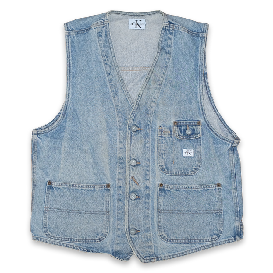 Vintage Calvin Klein Denim Vest Large / XLarge - Double Double Vintage