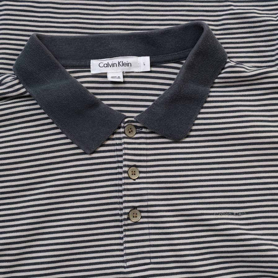 Calvin Klein Striped Polo Medium