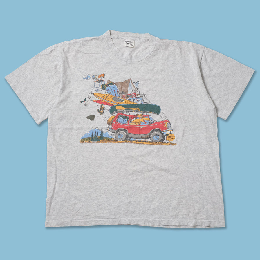 Vintage Camping T-Shirt Large