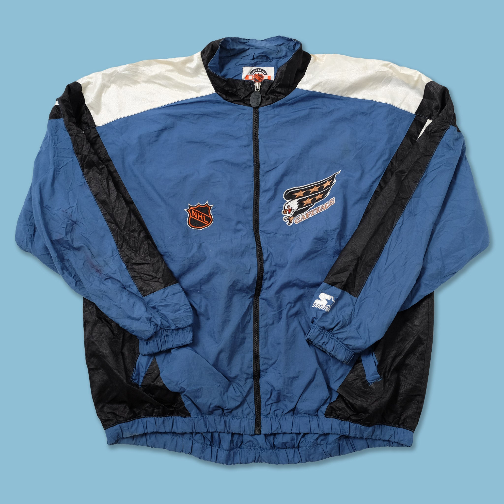 194 NHL STARTER CAPITALS アノラックパーカー　青　L 194 NHL STARTER CAPITALS アノラックパーカー 青 L トップス
