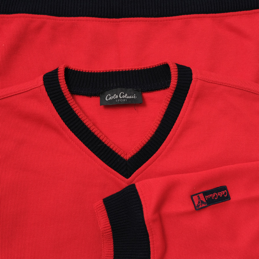 Vintage Carlo Colucci V-Neck Sweater XLarge