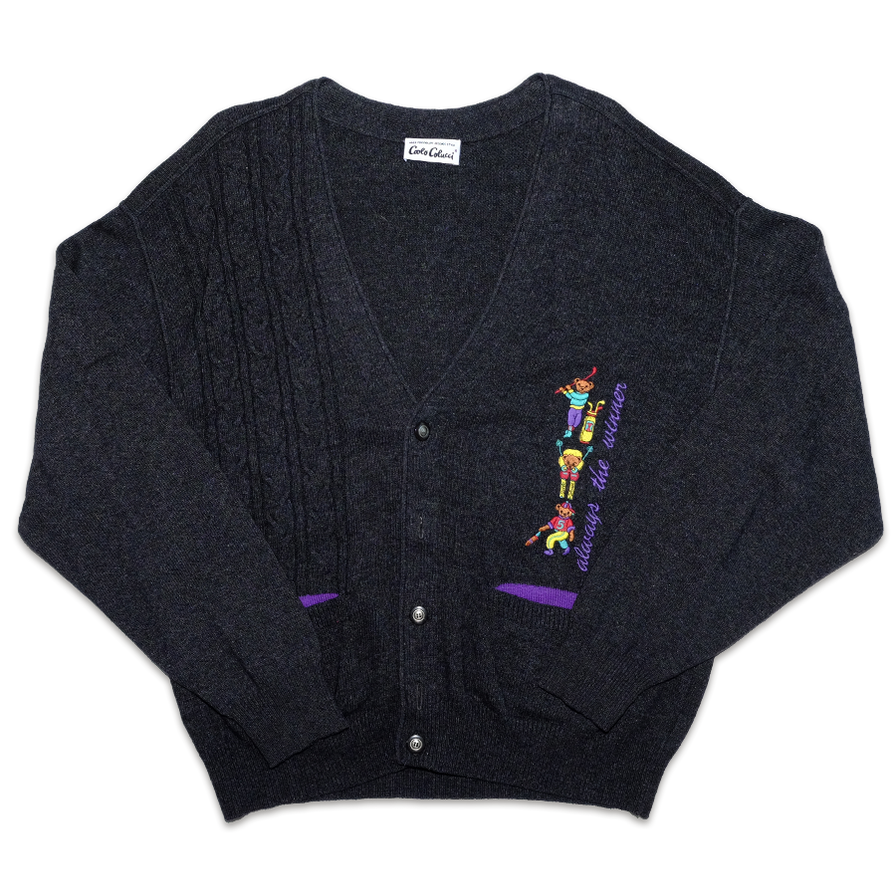 Vintage Carlo Colucci Bear: XL Cardigan XLarge - Double Double Vintage