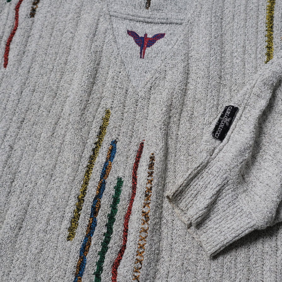 Vintage Carlo Colucci Q-Zip Sweater XLarge