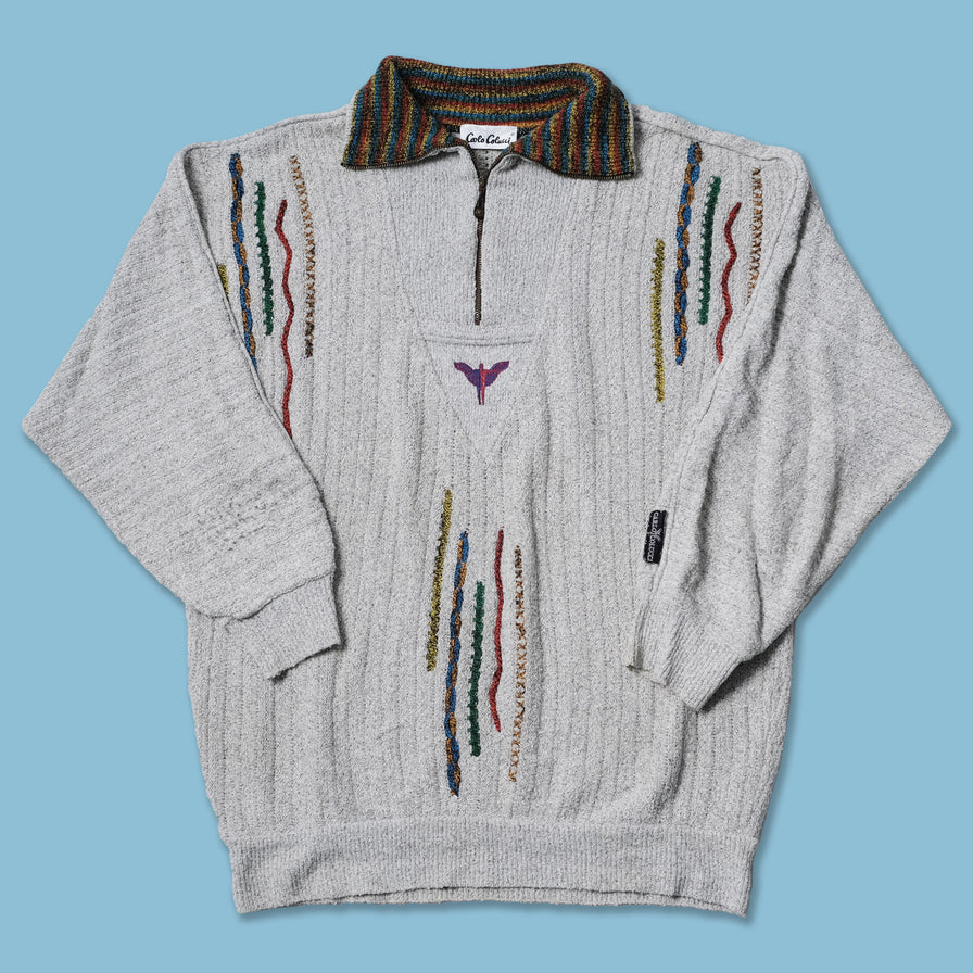 Vintage Carlo Colucci Q-Zip Sweater XLarge