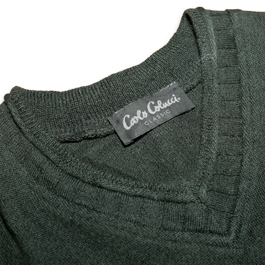 Carlo Colucci V-Neck Sweater Large - Double Double Vintage