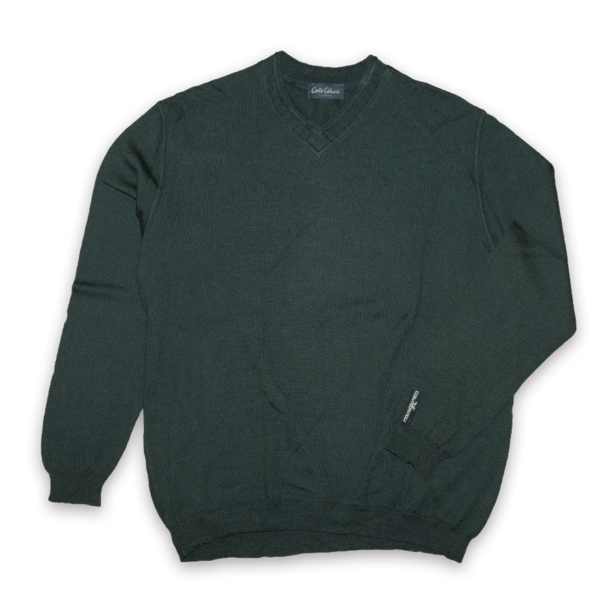 Carlo Colucci V-Neck Sweater Large - Double Double Vintage