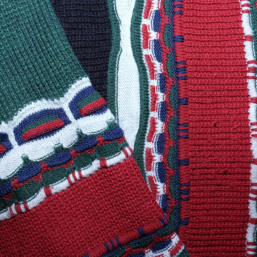 Vintage Carlo Style V-Neck Sweater XLarge - Double Double Vintage