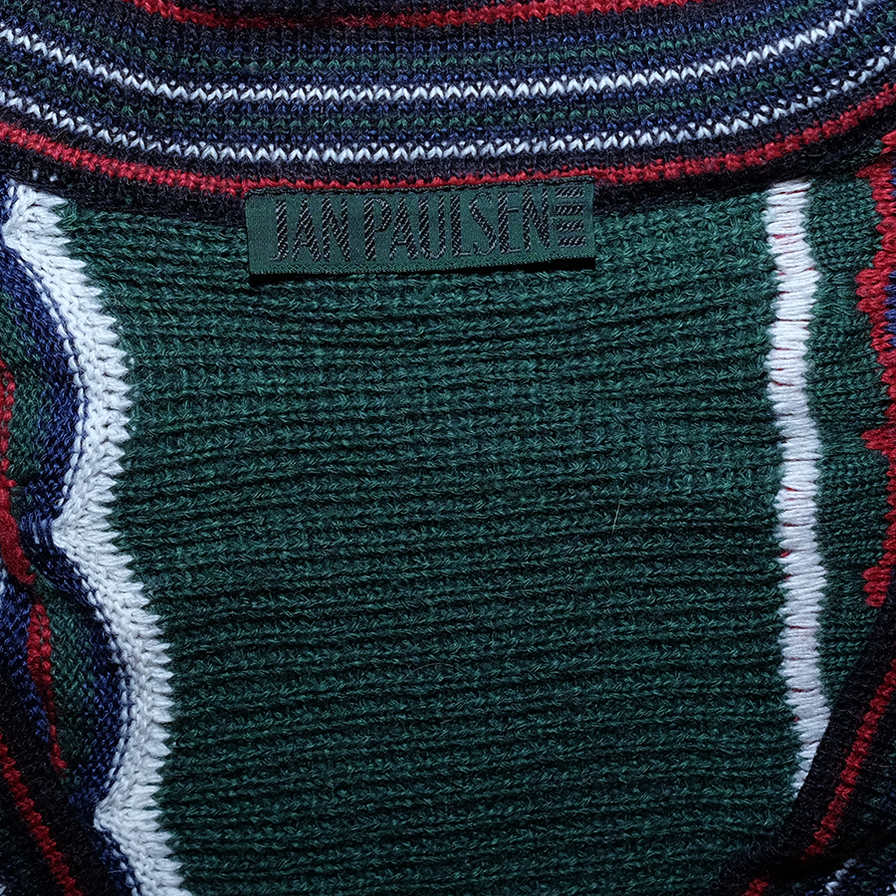 Vintage Carlo Style V-Neck Sweater XLarge - Double Double Vintage