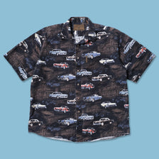 Vintage Car Pattern Shirt Large
