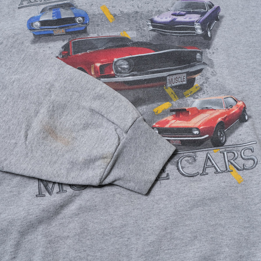 Vintage Muscle Cars Sweater XLarge