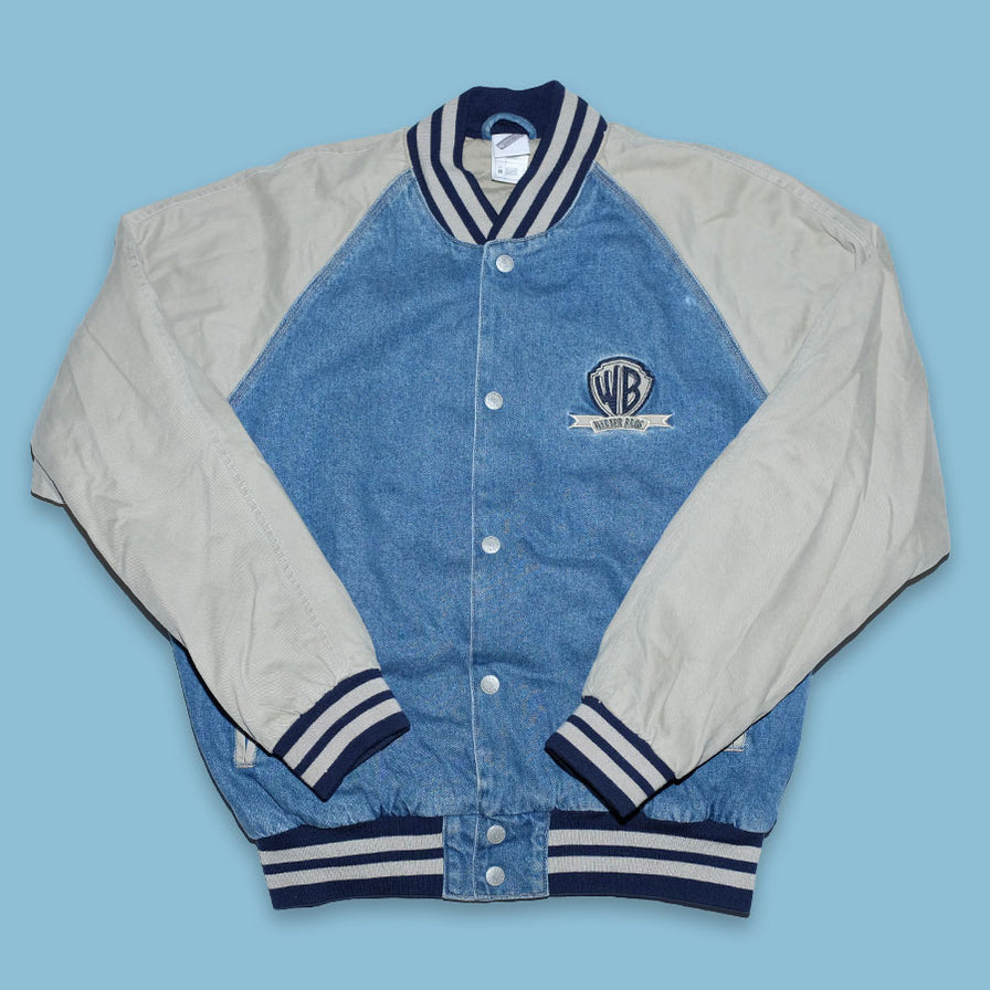 Vintage Looney Tunes Denim Varsity Jacket Medium - Double Double Vintage