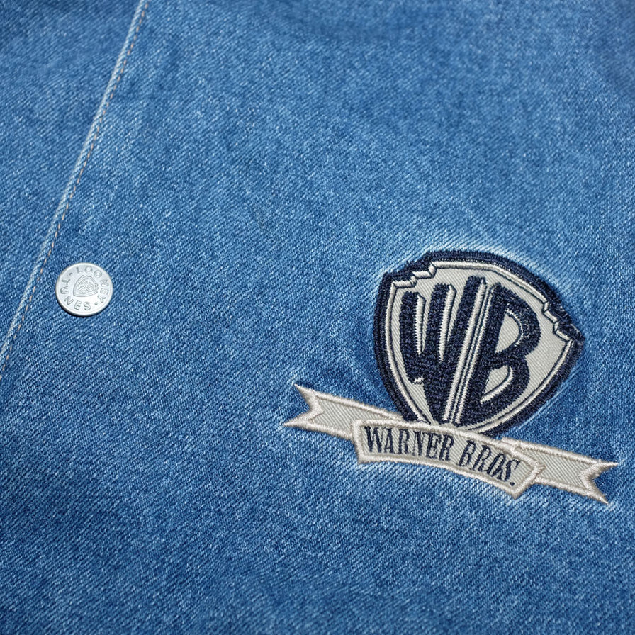 Vintage Looney Tunes Denim Varsity Jacket Medium - Double Double Vintage