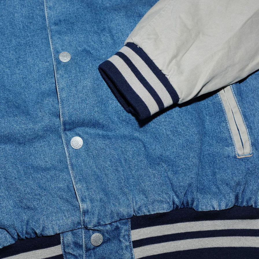 Vintage Looney Tunes Denim Varsity Jacket Medium - Double Double Vintage