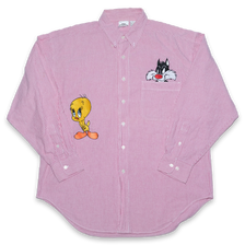 Vintage Looney Tunes Striped Shirt Large / XLarge