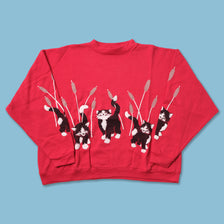Vintage Cats Women's Sweater Large