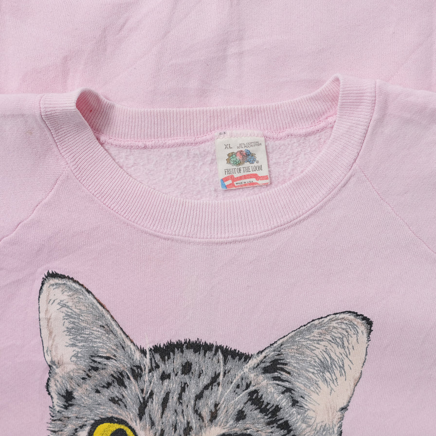 Vintage Cat Sweater Large / XLarge