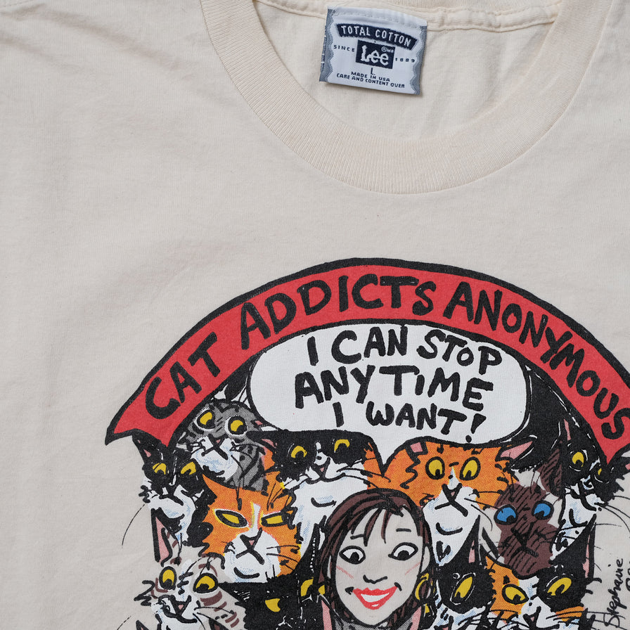 Vintage 1996 Cat Addicts T-Shirt XLarge