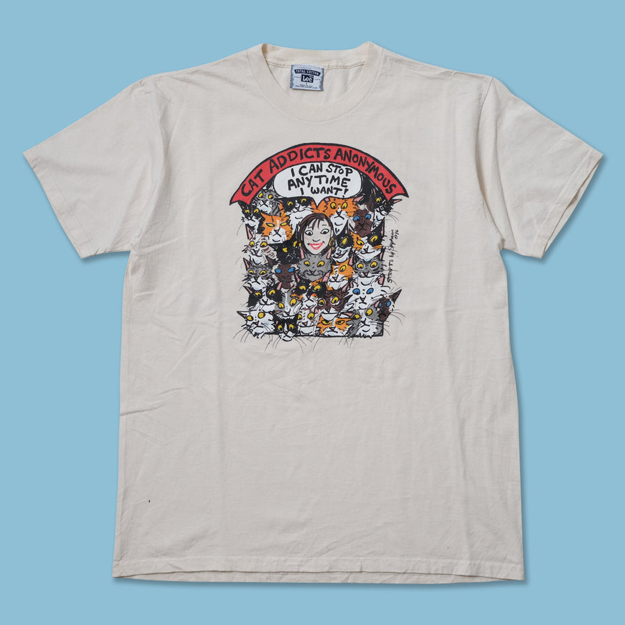 Vintage 1996 Cat Addicts T-Shirt XLarge