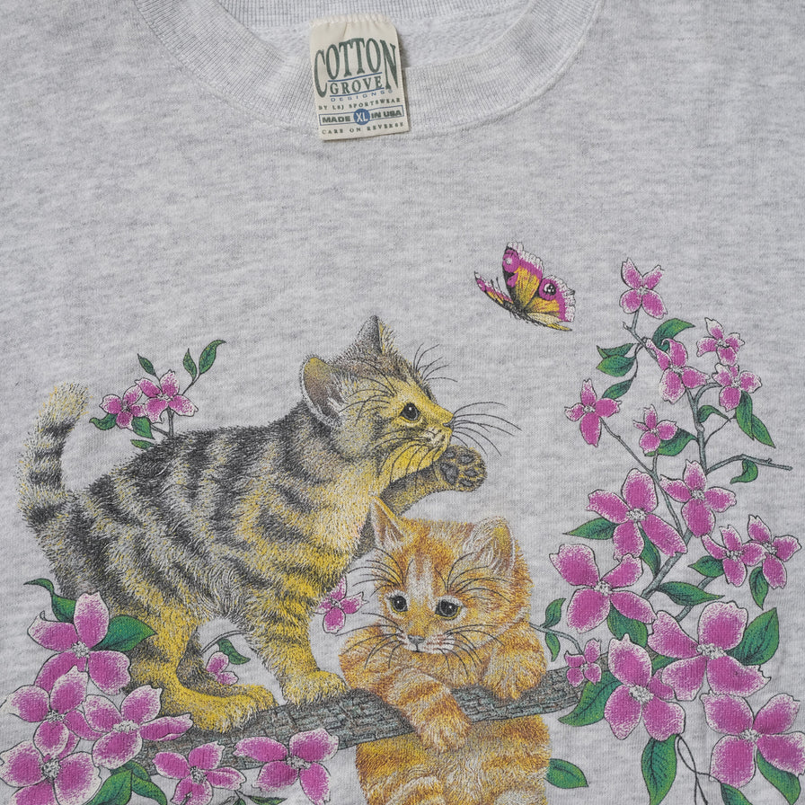 Vintage Cats Sweater Large / XLarge