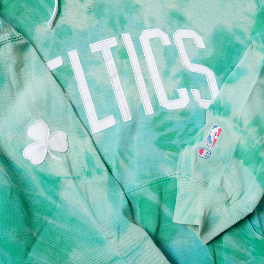 Vintage Champion Boston Celtics Tie Dye Hoody Medium / Large