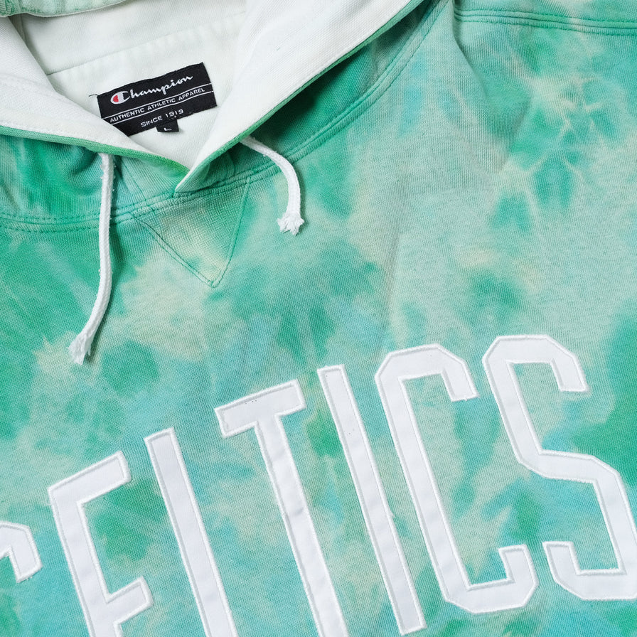Vintage Champion Boston Celtics Tie Dye Hoody Medium / Large