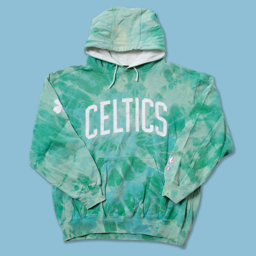 Vintage Champion Boston Celtics Tie Dye Hoody Medium / Large