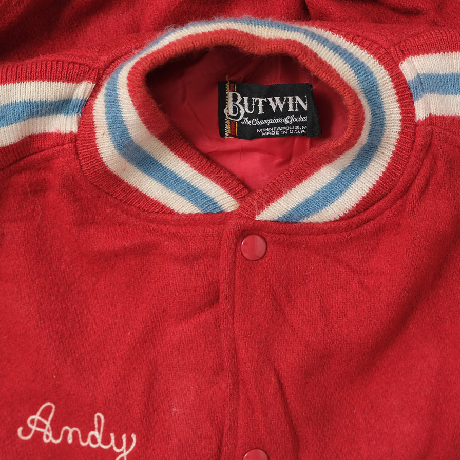 Vintage College Wool Jacket Large