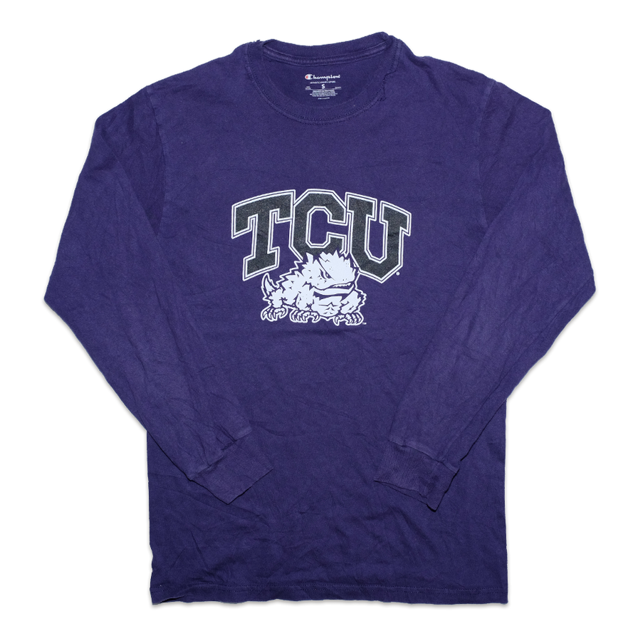 Vintage Champion TCU Longsleeve Small - Double Double Vintage