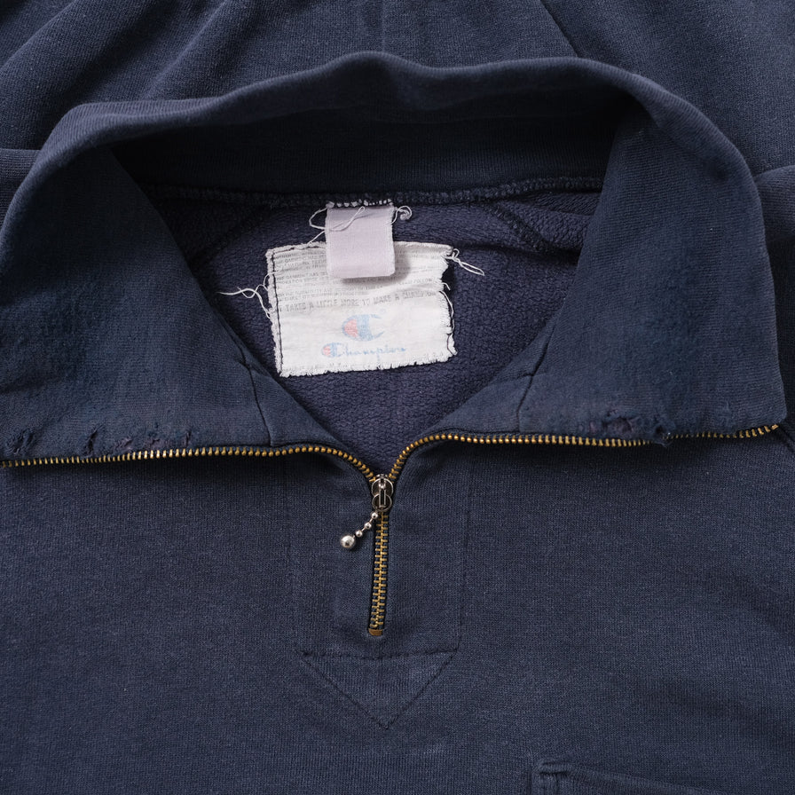 Vintage Champion Q-Zip Sweater Large