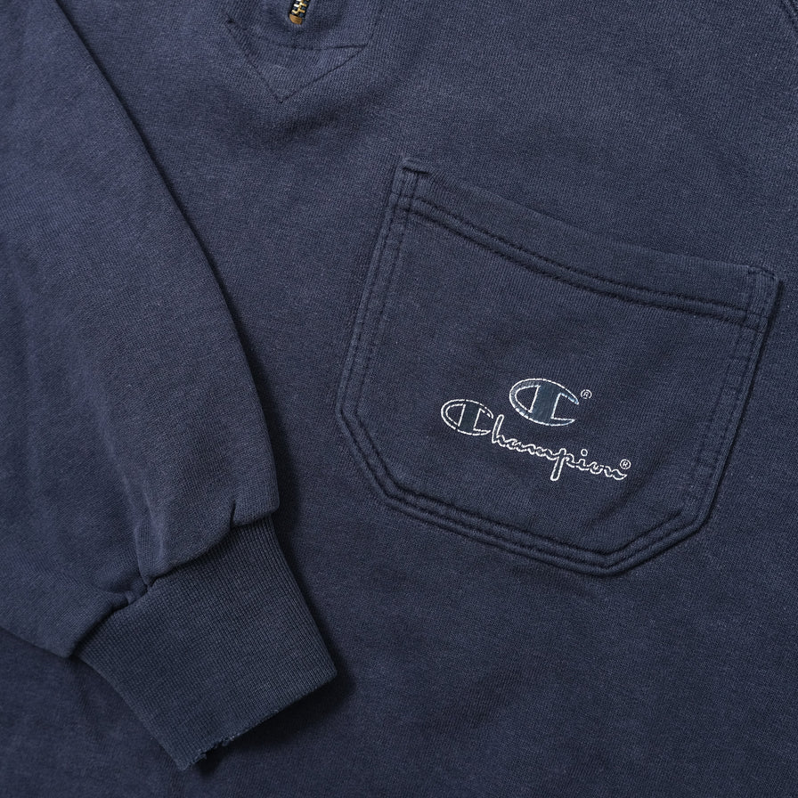 Vintage Champion Q-Zip Sweater Large