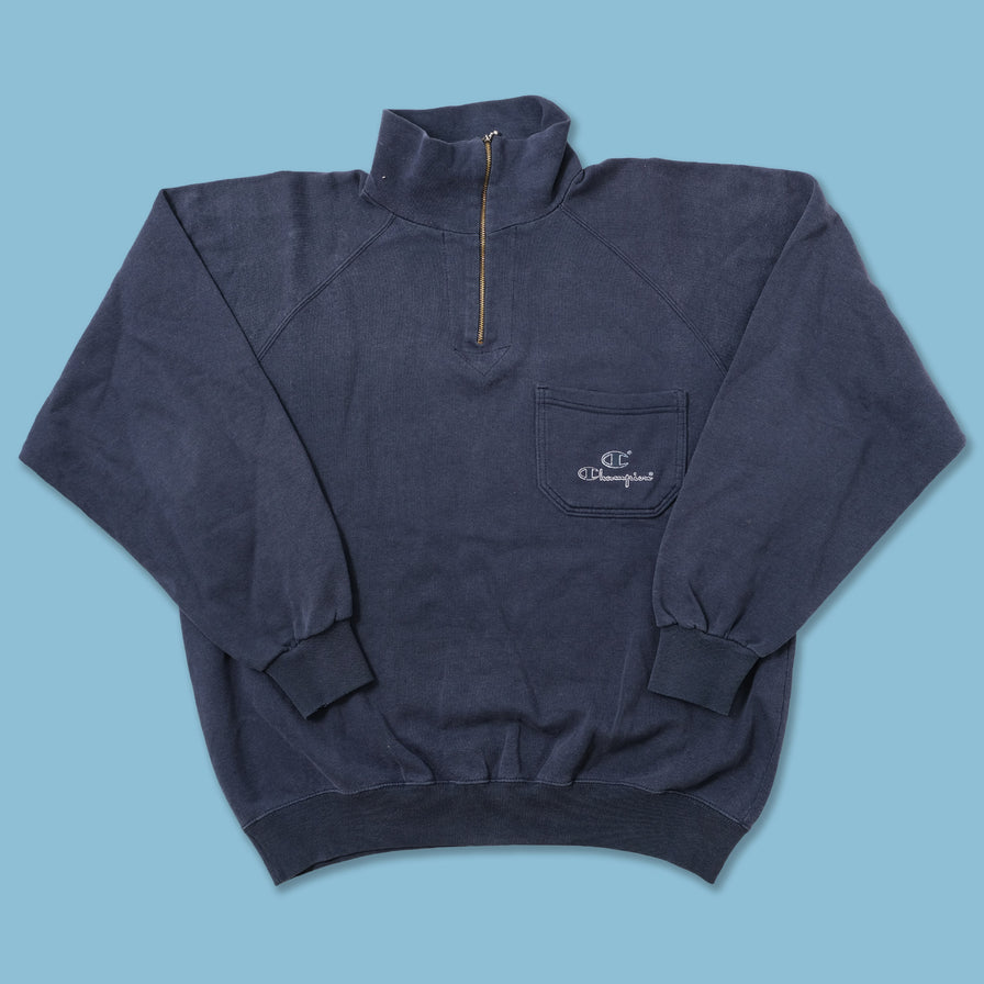 Vintage Champion Q-Zip Sweater Large