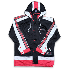 Vintage Champion Hooded Track Jacket Medium