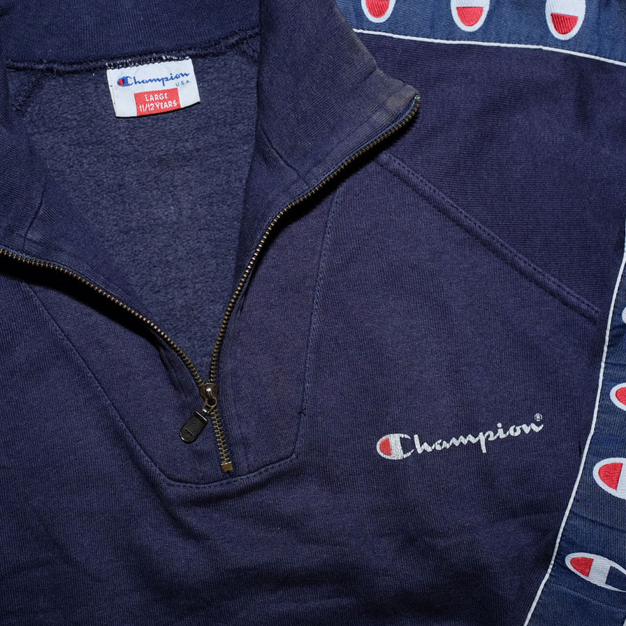 Vintage Women's Champion Tapered Q-Zip Sweater Medium - Double Double Vintage