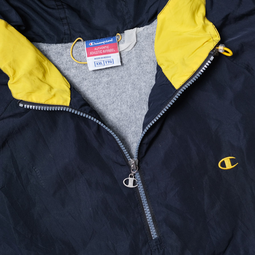 Vintage Champion Hooded Q-Zip Windbreaker XLarge / XXL