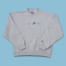 Vintage Champion Detroit Lions V-Neck Sweater Large