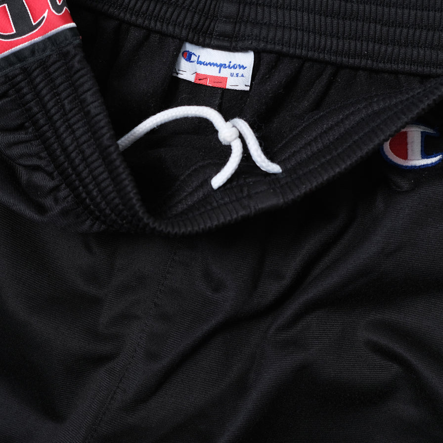 Champion black and red taping track pants store