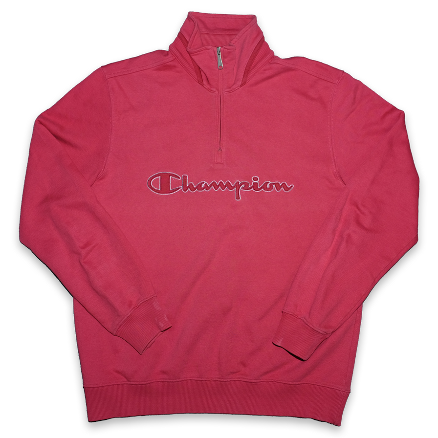 Vintage Champion Q Zip Sweater Large Double Double Vintage
