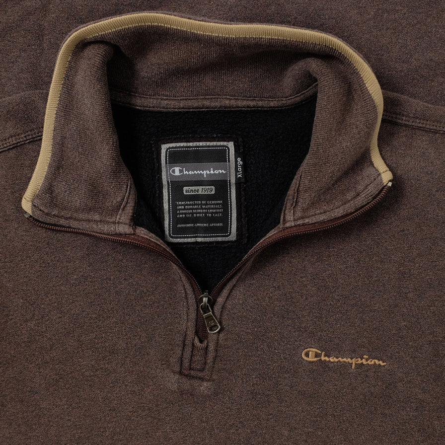 Vintage Champion Q-Zip Sweater Large