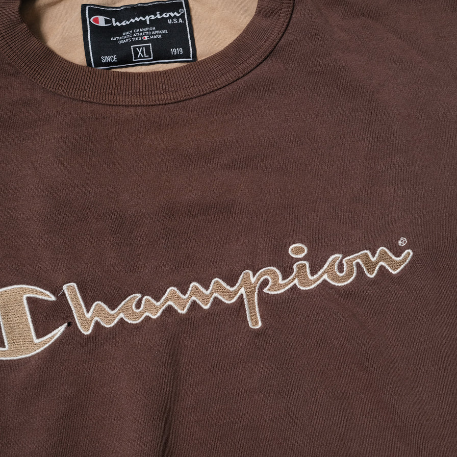 Champion sweater hot sale brown xl