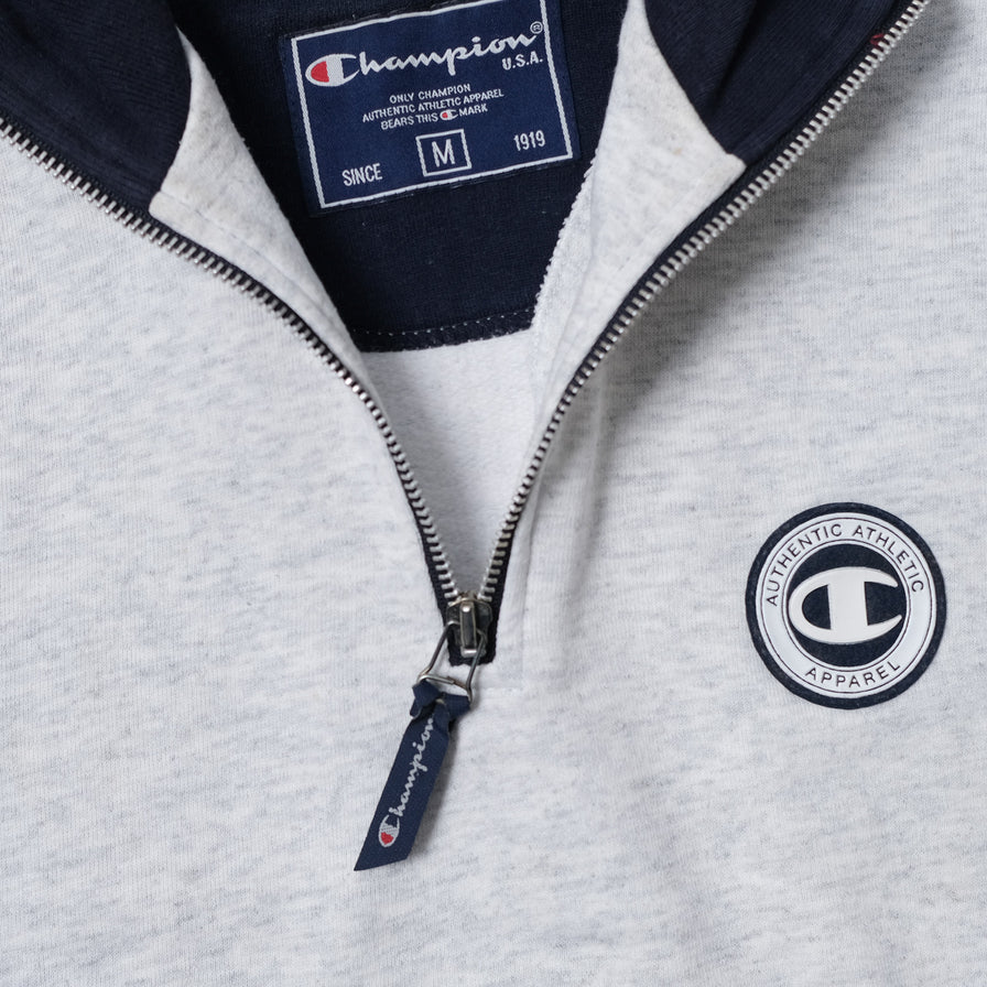 Vintage Champion Q-Zip Sweater Medium