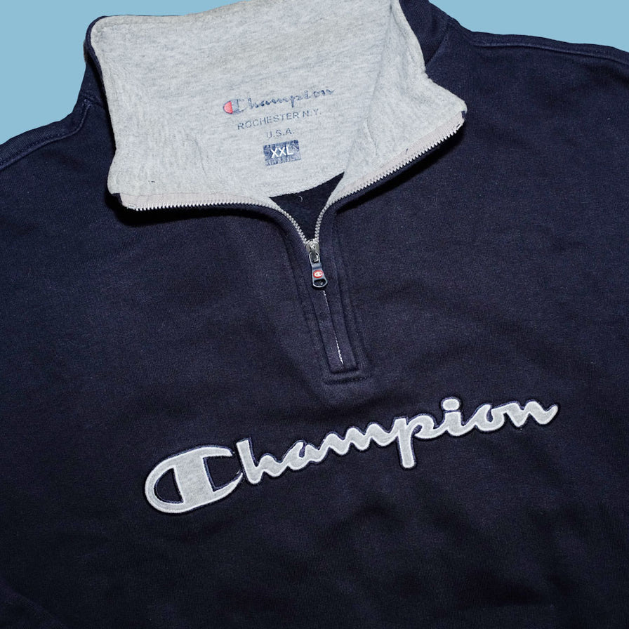 Vintage Champion Q-Zip Sweater XXL - Double Double Vintage