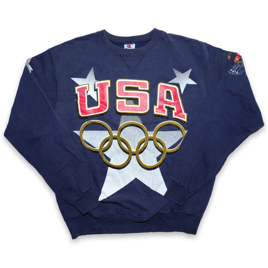 Vintage Champion Atlanta 1996 Olympics USA Sweater XLarge - Double Double Vintage