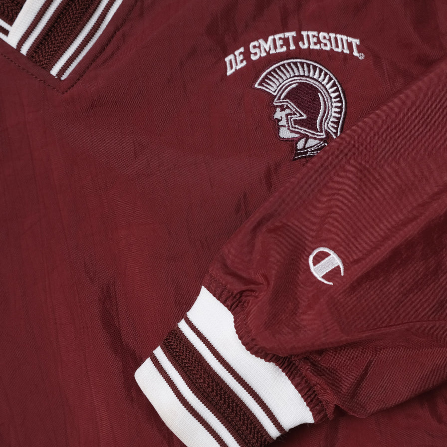 Vintage Champion V-Neck Windbreaker Small