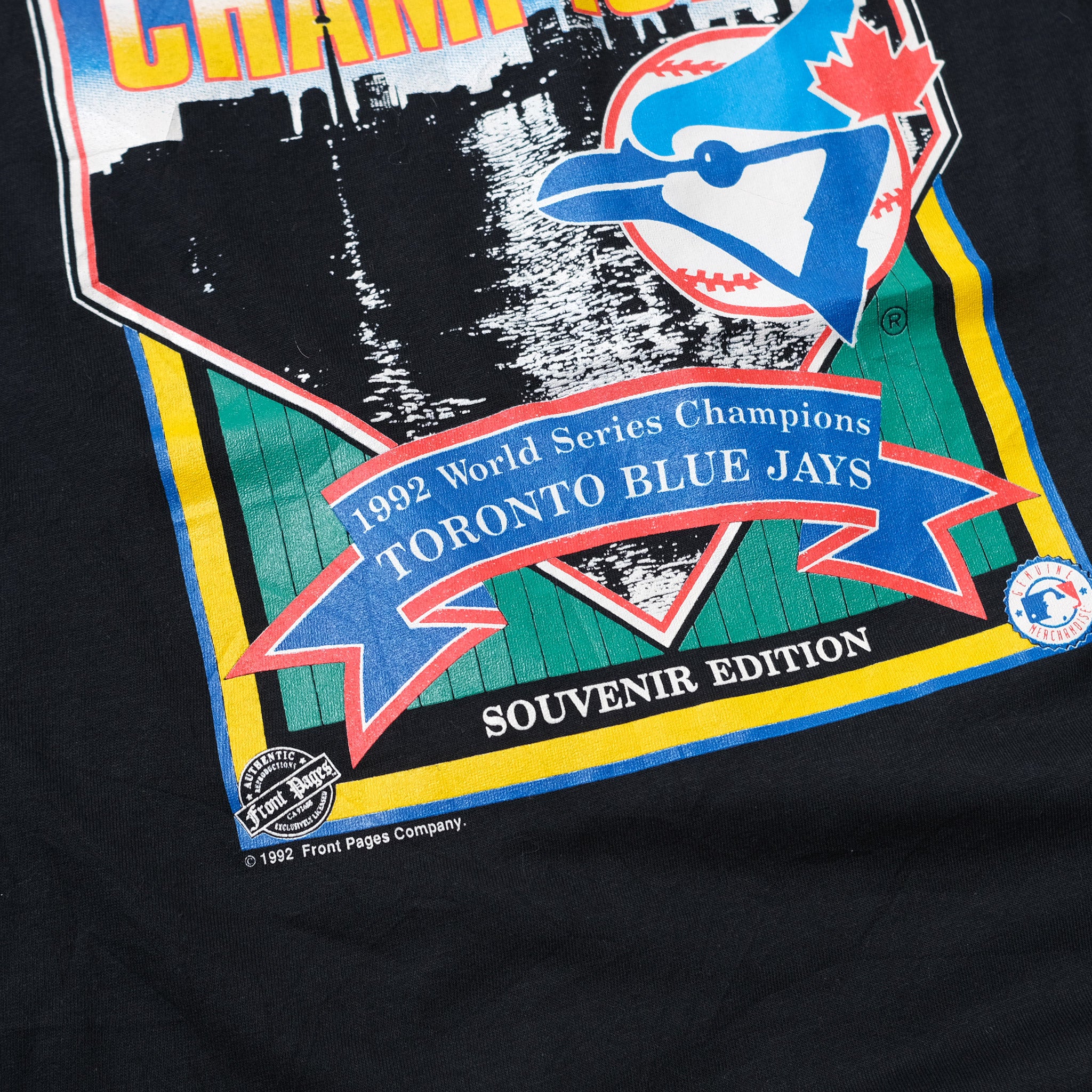 mens vintage 1992 toronto blue jays “world series champions” t-shirt