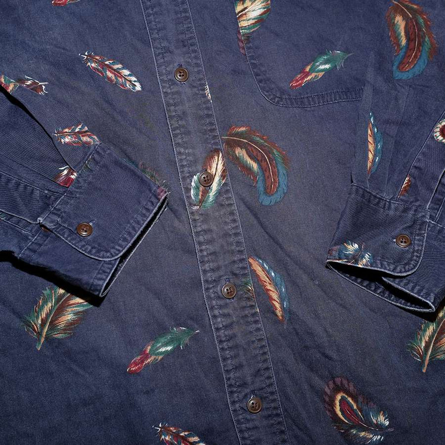 Vintage Chaps By Ralph Lauren Feather Shirt XLarge