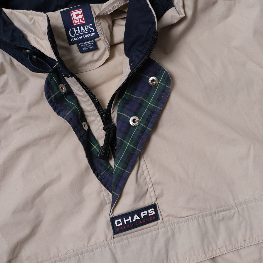 Vintage Chaps By Ralph Lauren Q-Zip Windbreaker Large