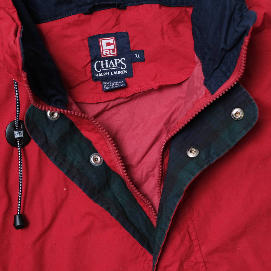 Vintage Chaps By Ralph Lauren Q-Zip Windbreaker XLarge