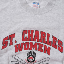 Vintage St. Charles Women Baseball Sweater XLarge