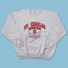 Vintage St. Charles Women Baseball Sweater XLarge