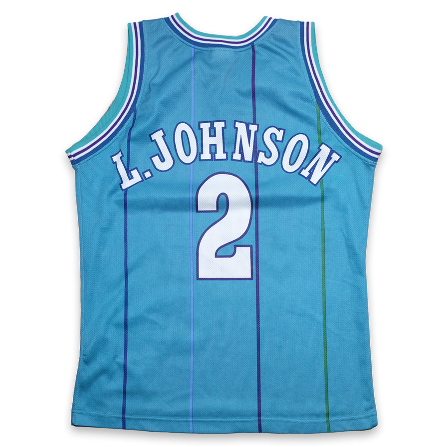 Vintage Larry Johnson Charlotte Hornets Jersey Medium - Double Double Vintage
